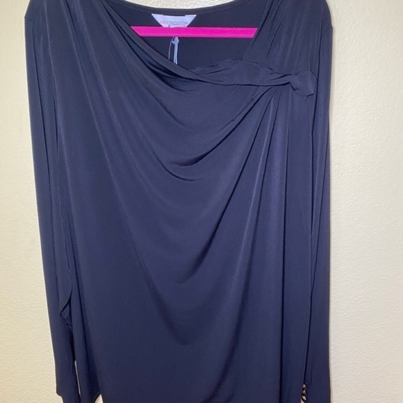 Liz Claiborne Asymmetrical Neck Long Sleeve Blouse size 4X - Picture 3 of 6